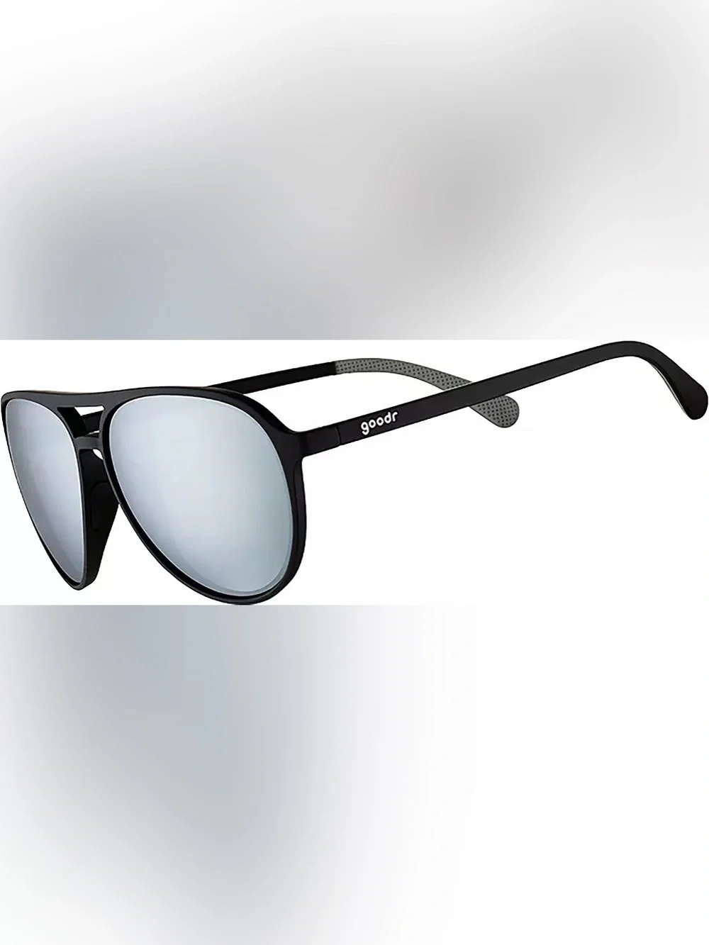 NEW Goodr Mach G Polarized Aviator Sunglasses Add The Chrome Package Black